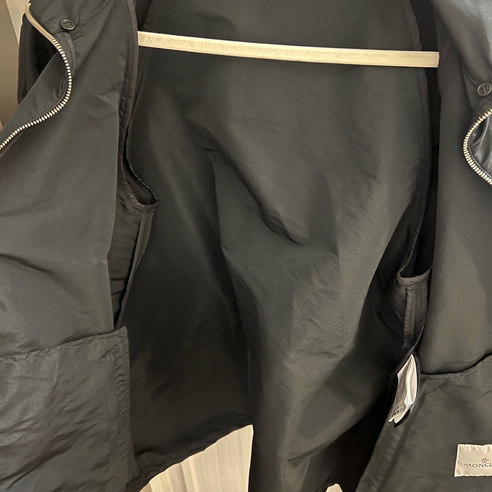 Moncler Giubbotto Maquereau Jacket Size 4 XL Raincoat Black - Picture 9 of 11
